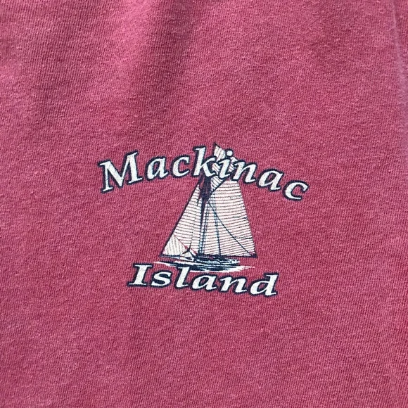 Mackinaw Island Coral Long Sleeve T-shirt - Picture 2 of 5